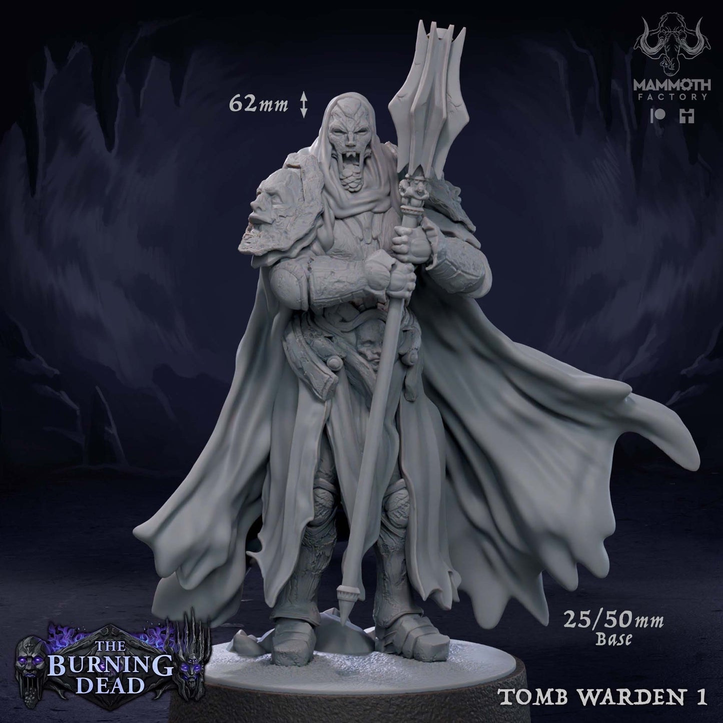 Tomb Warden Tabletop Miniature Set | Burning Dead Collection | Mammoth Factory