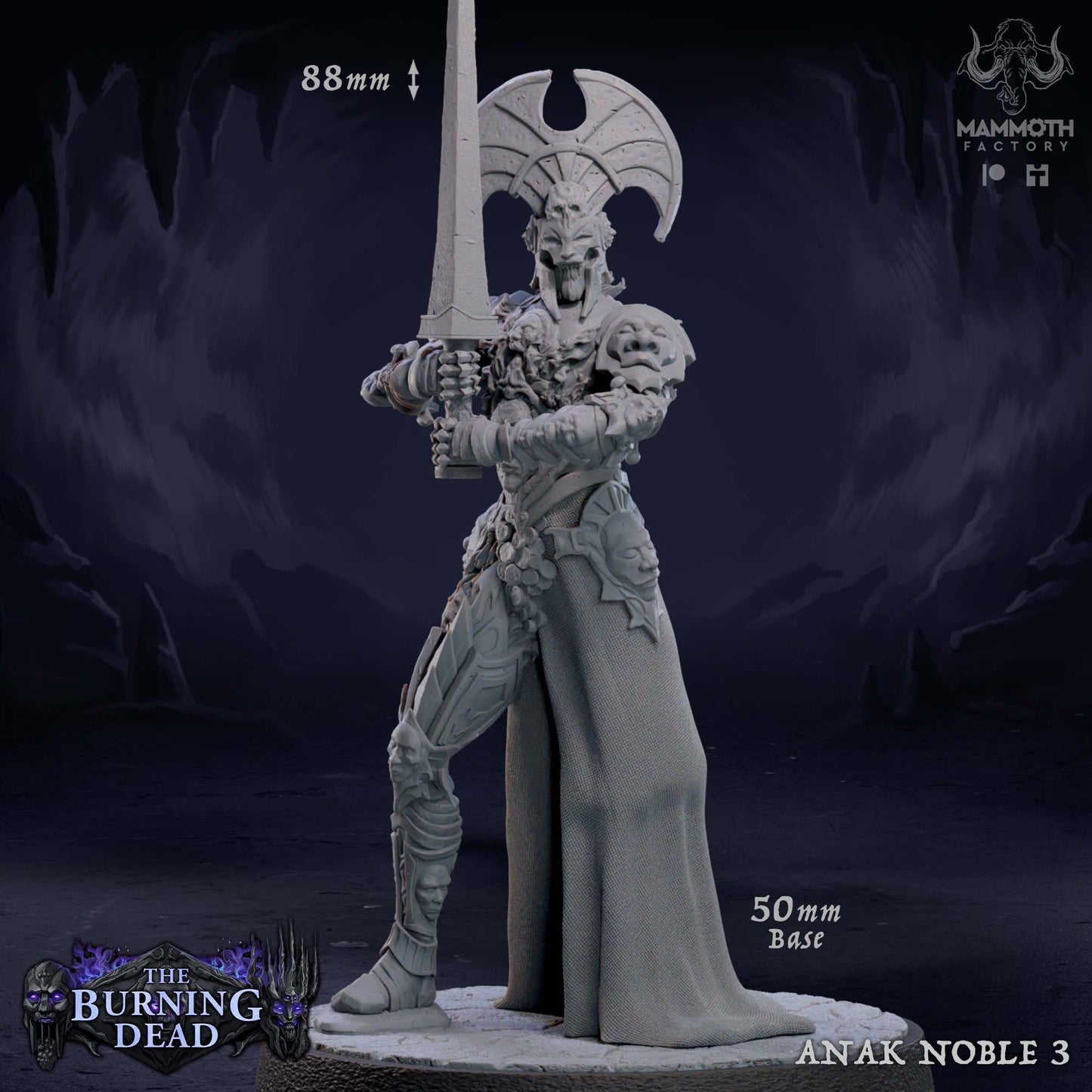 Anak Nobles Tabletop Miniature Set | Burning Dead Collection | Mammoth Factory