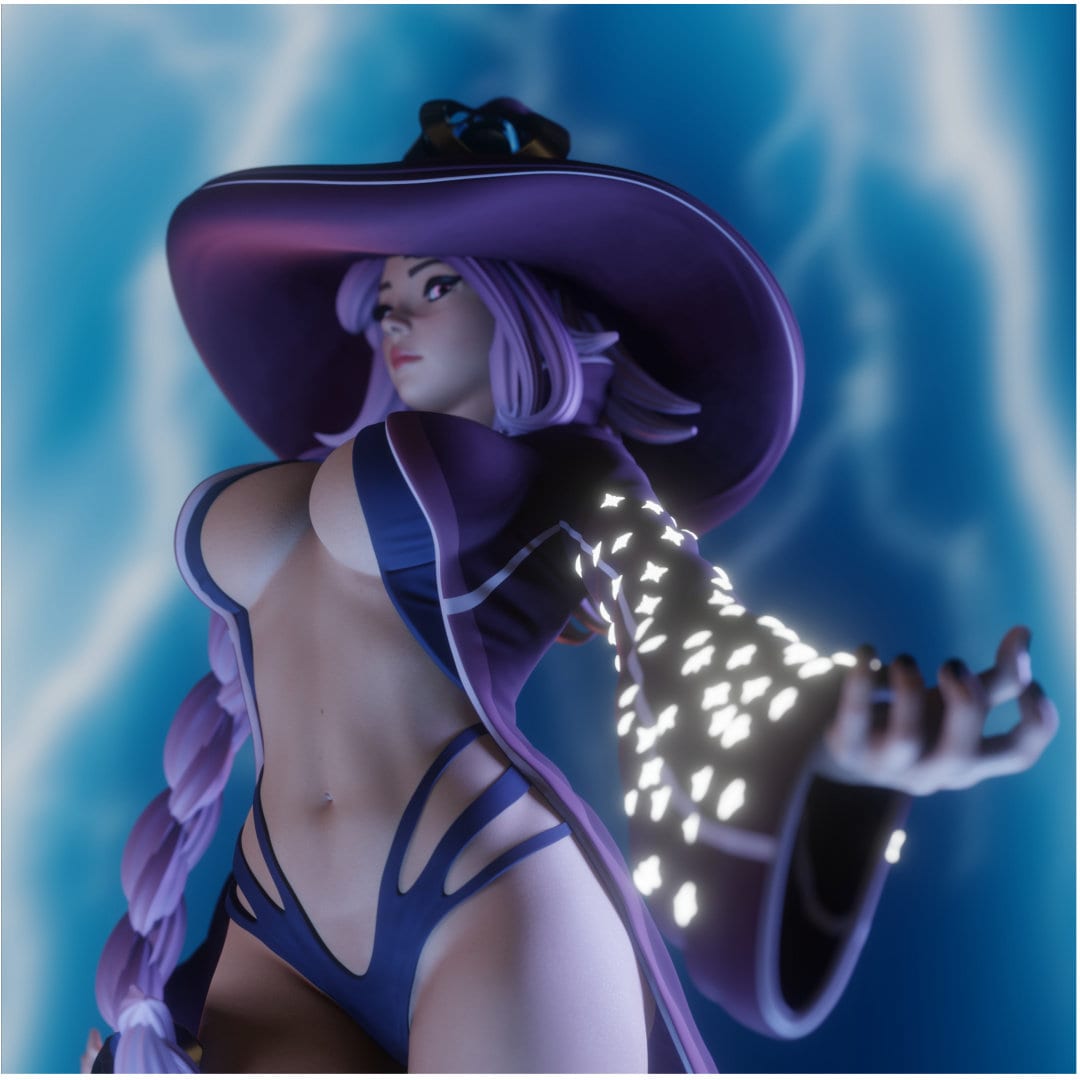 Storm Sorceress Pin Up Statue & Miniature | QB Works