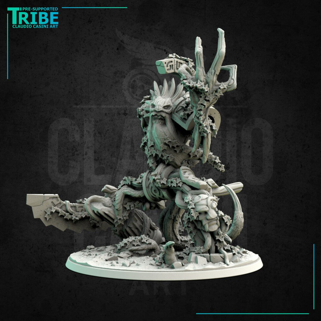 Treant Warrior Living Tree Resin Miniature | Guardians of the Forest Series | Claudio Casini Art