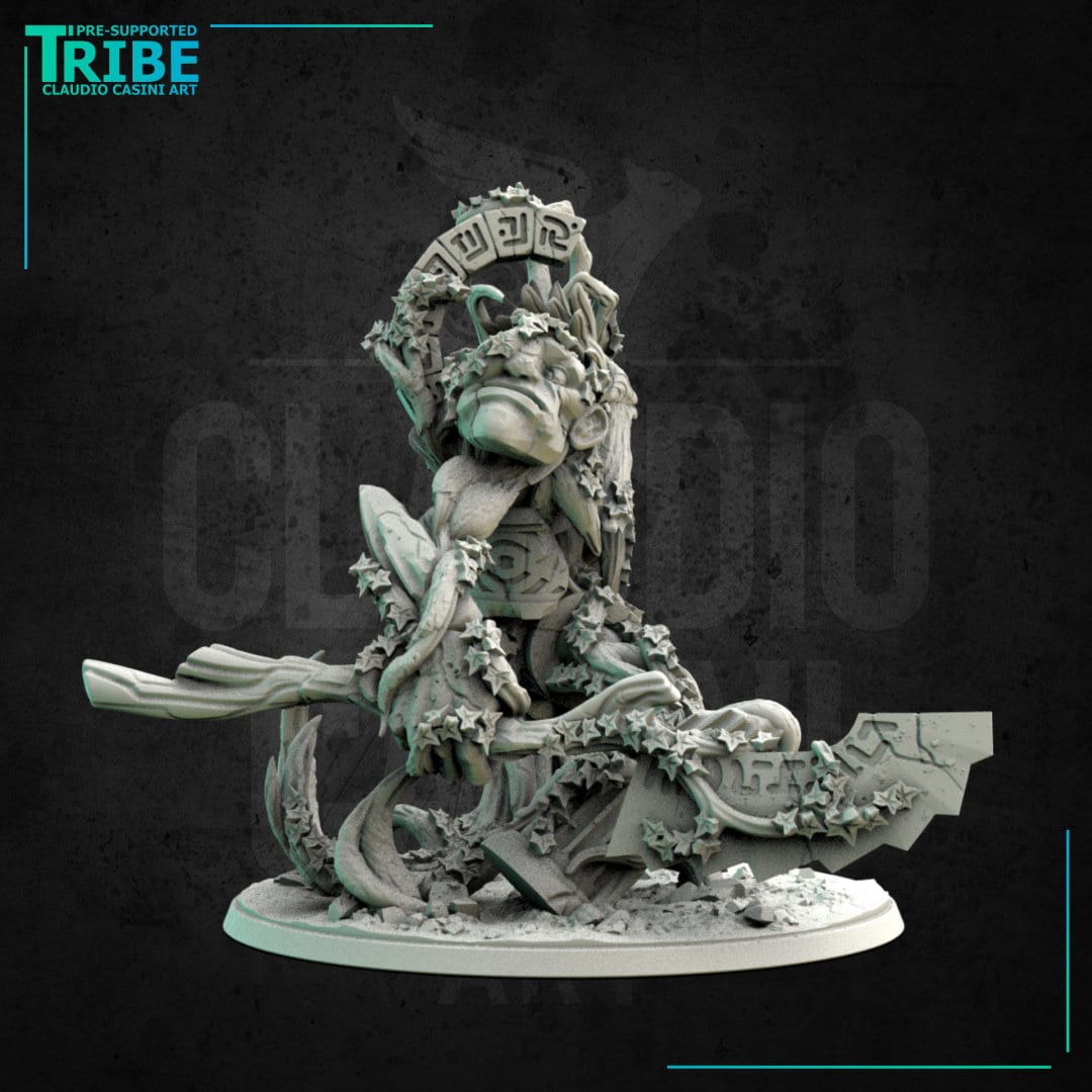 Treant Warrior Living Tree Resin Miniature | Guardians of the Forest Series | Claudio Casini Art