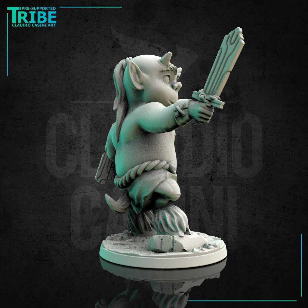 Baby Satyr Tabletop Miniature | Guardians of the Forest Series | Claudio Casini Art