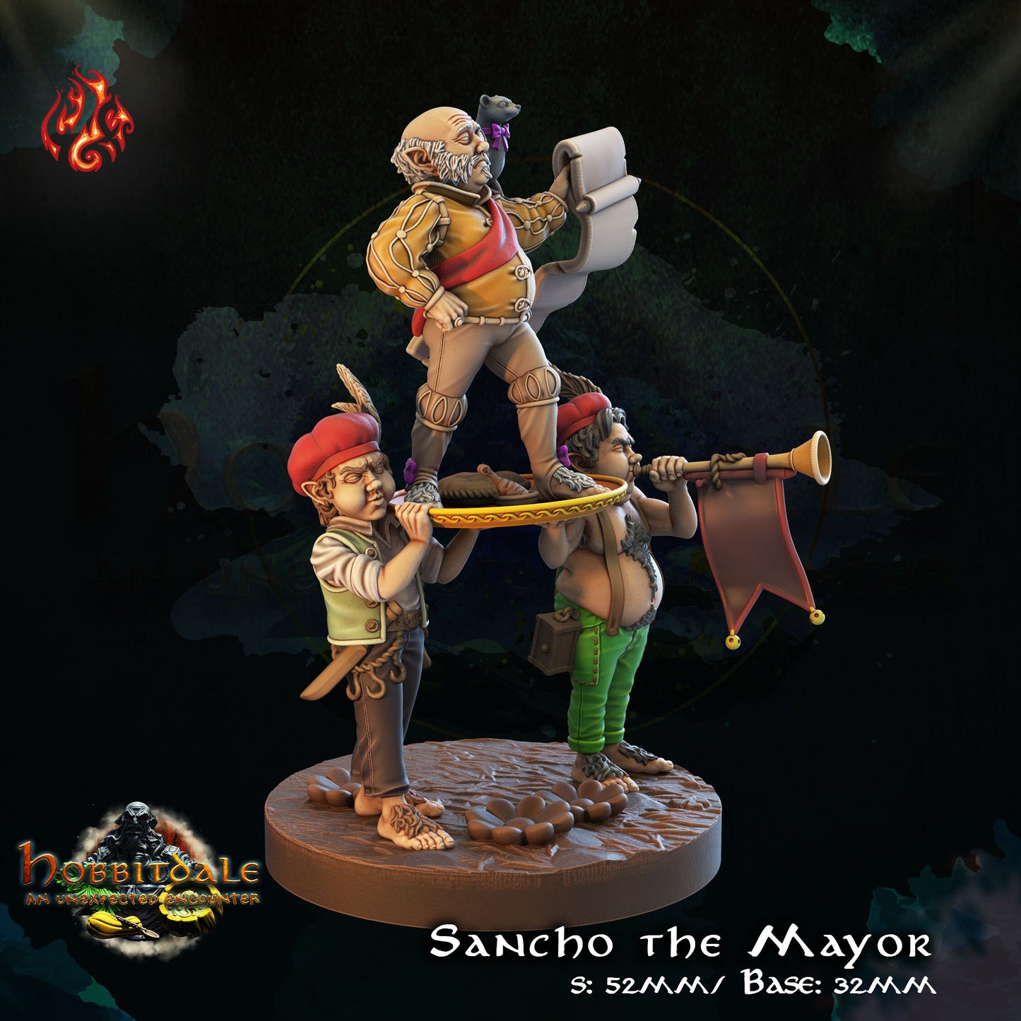 Sancho the Mayor RPG Miniature | Halfling Collection | Crippled God Foundry