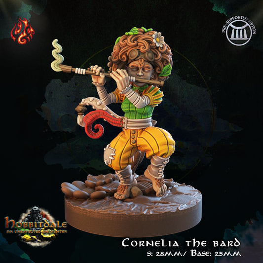 Cornelia the Halfling Bard RPG Miniature | Halfling Collection | Crippled God Foundry