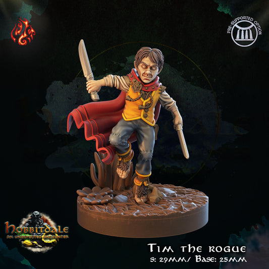 Tim the Halfling Rogue RPG Miniature | Halfling Collection | Crippled God Foundry