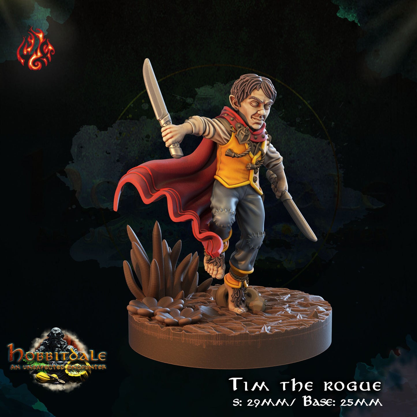 Tim the Halfling Rogue RPG Miniature | Halfling Collection | Crippled God Foundry