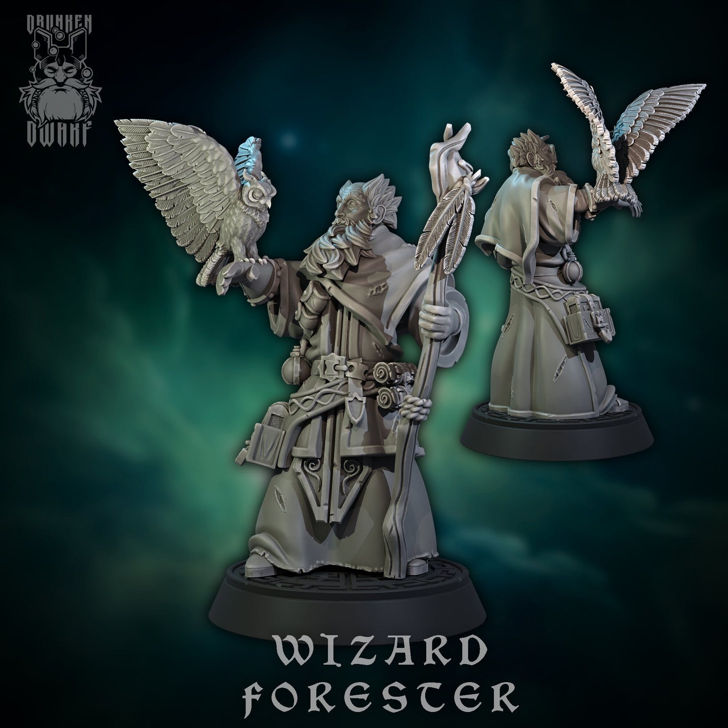 Wizards Resin Miniature Set | Wizards Tabletop Series | Drunken Dwarf Miniatures