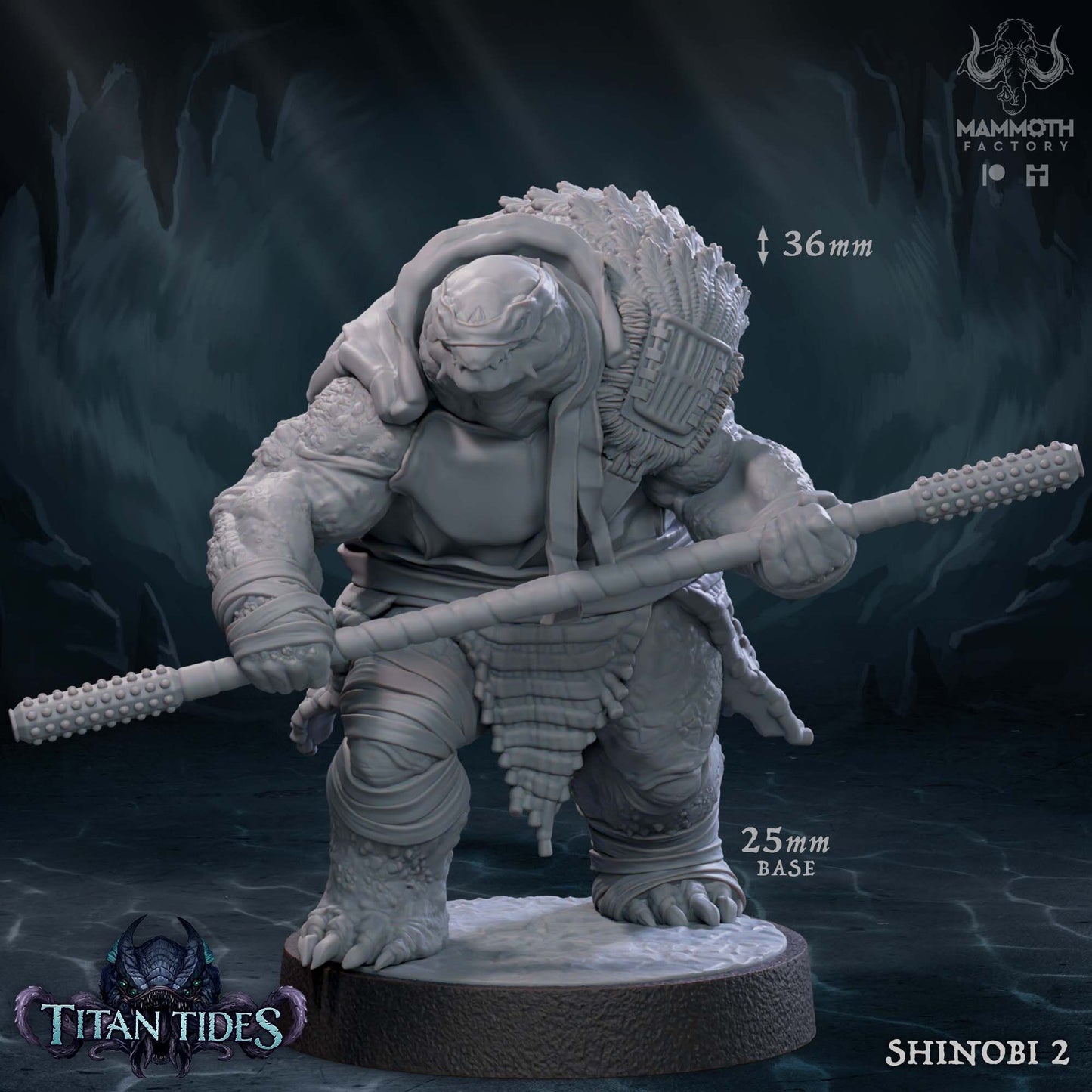 Shell Shinobis Tabletop Miniature Set | Titan Tides Collection | Mammoth Factory