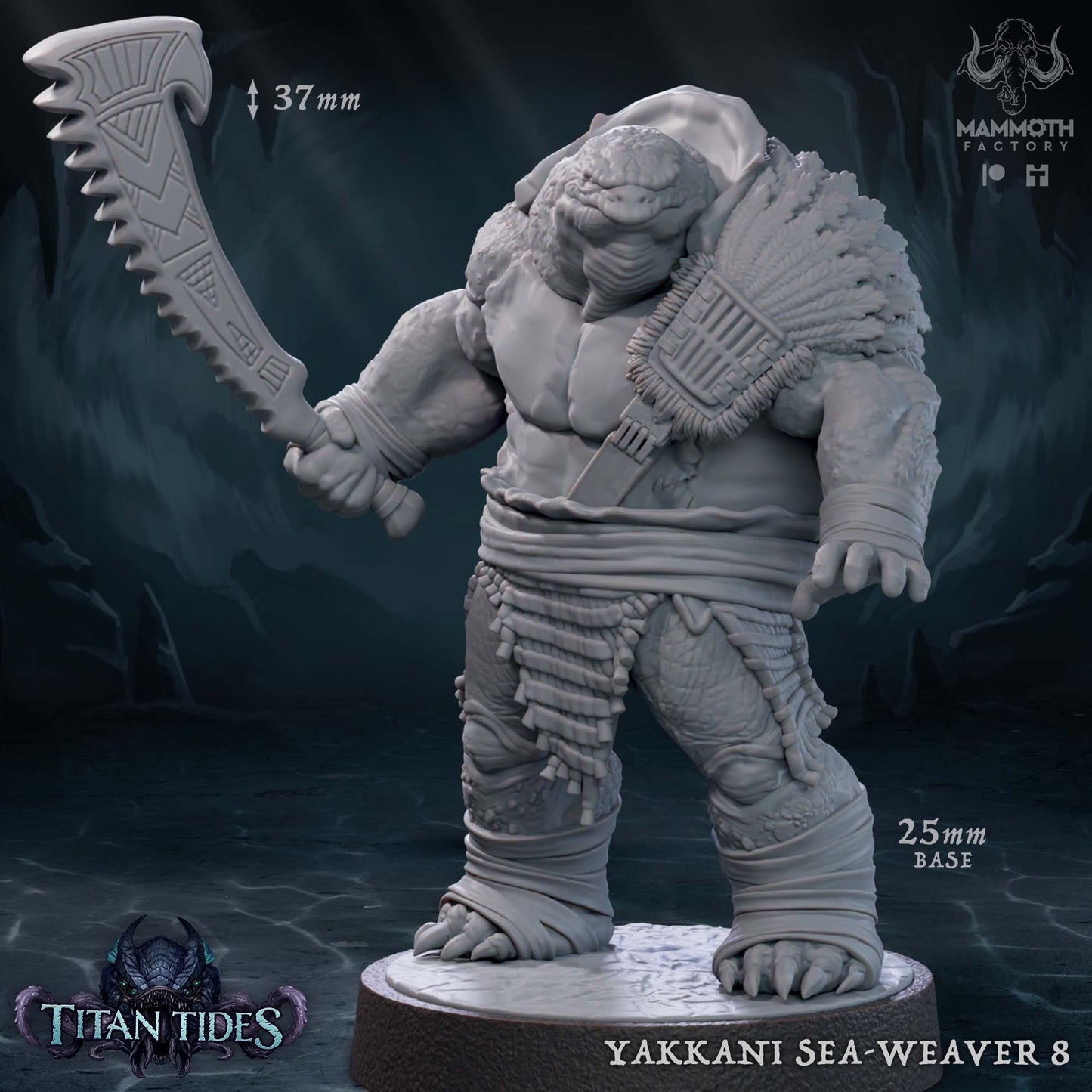 Turtlefolk Warriors Tabletop Miniature Set | Titan Tides Collection | Mammoth Factory