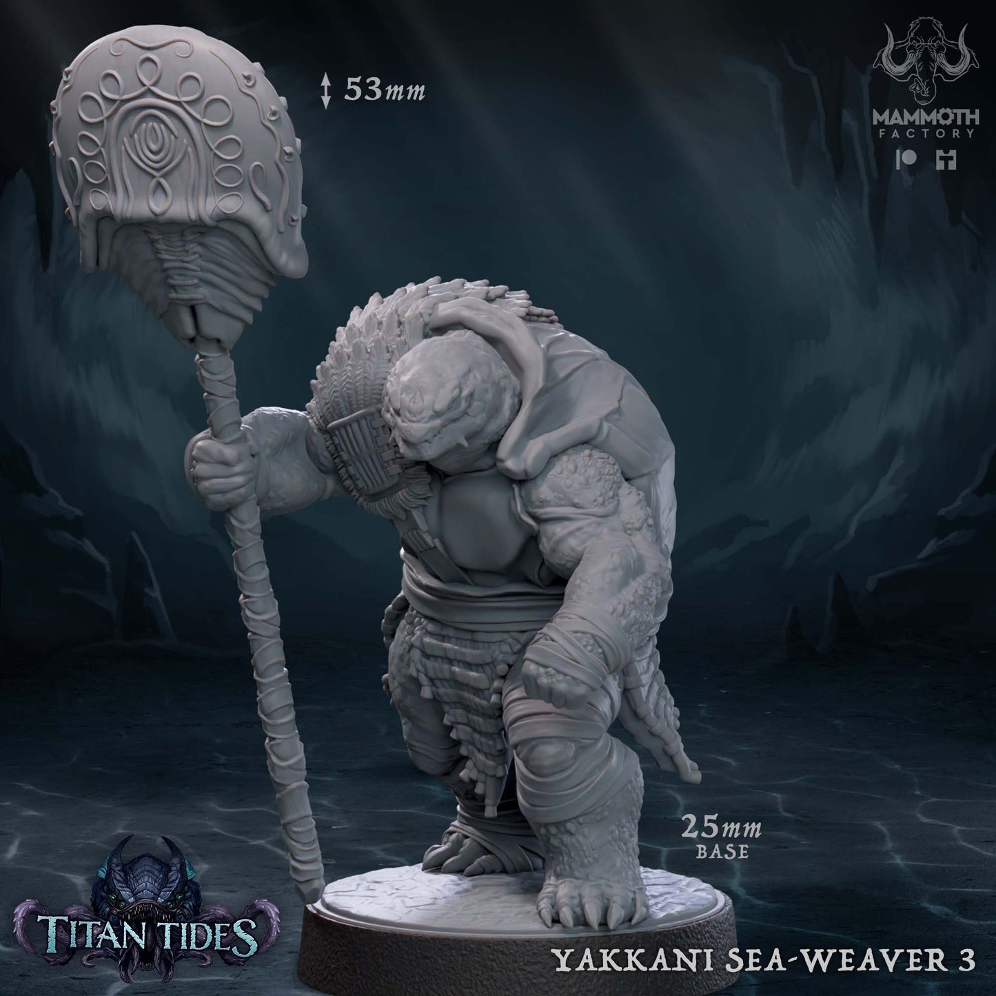 Turtlefolk Warriors Tabletop Miniature Set | Titan Tides Collection | Mammoth Factory