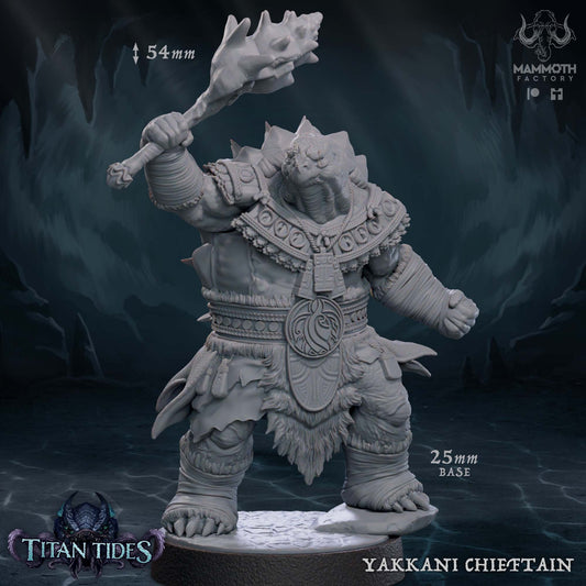 Turtle Folk Chieftan Tabletop Miniature | Titan Tides Collection | Mammoth Factory