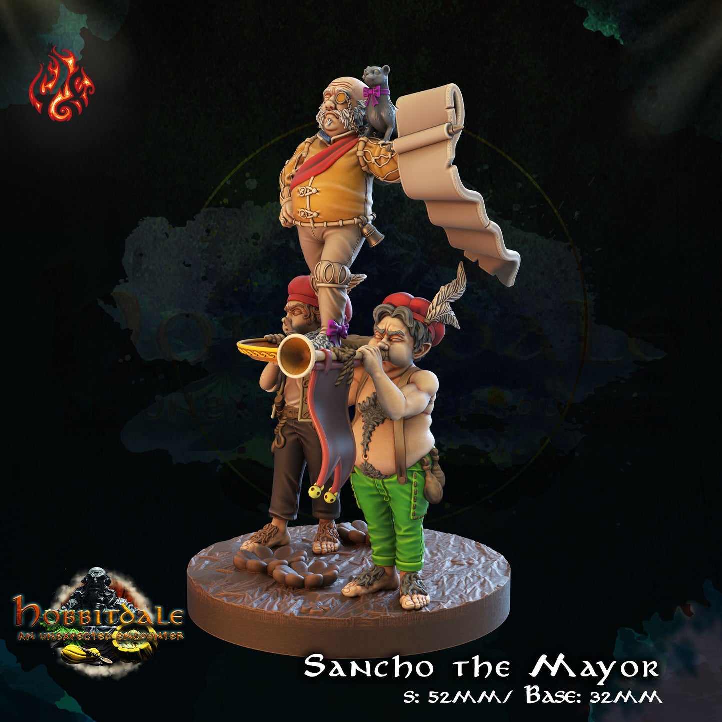 Sancho the Mayor RPG Miniature | Halfling Collection | Crippled God Foundry