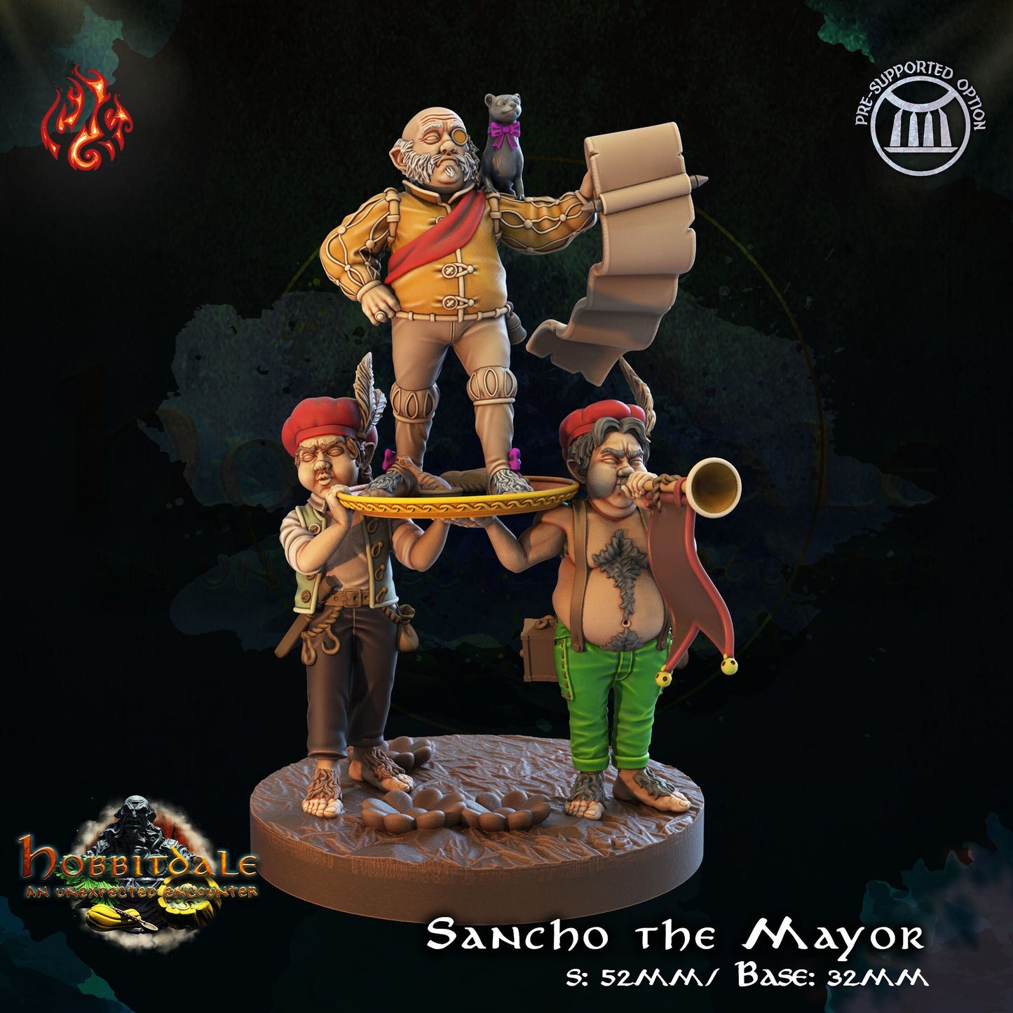 Sancho the Mayor RPG Miniature | Halfling Collection | Crippled God Foundry