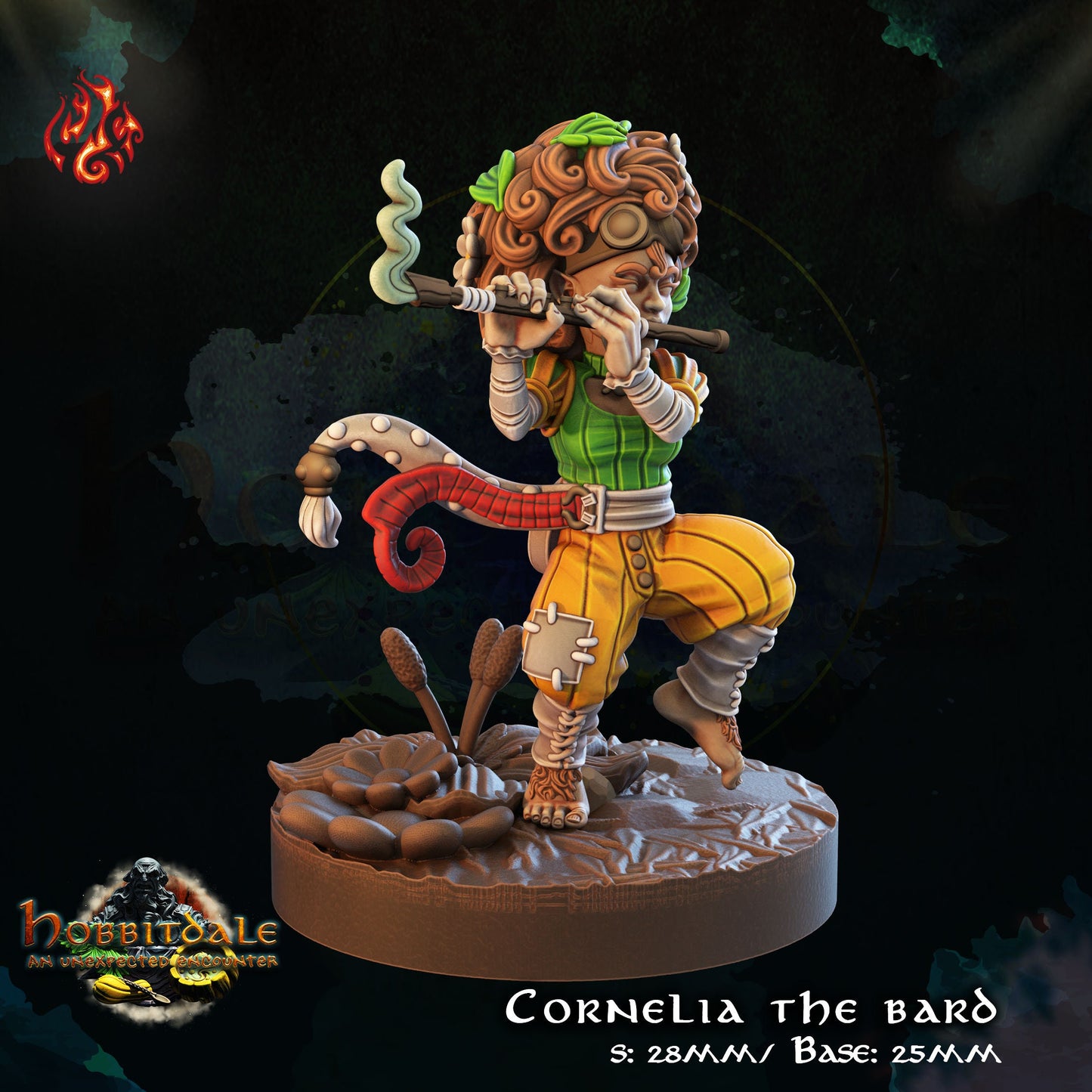 Cornelia the Halfling Bard RPG Miniature | Halfling Collection | Crippled God Foundry