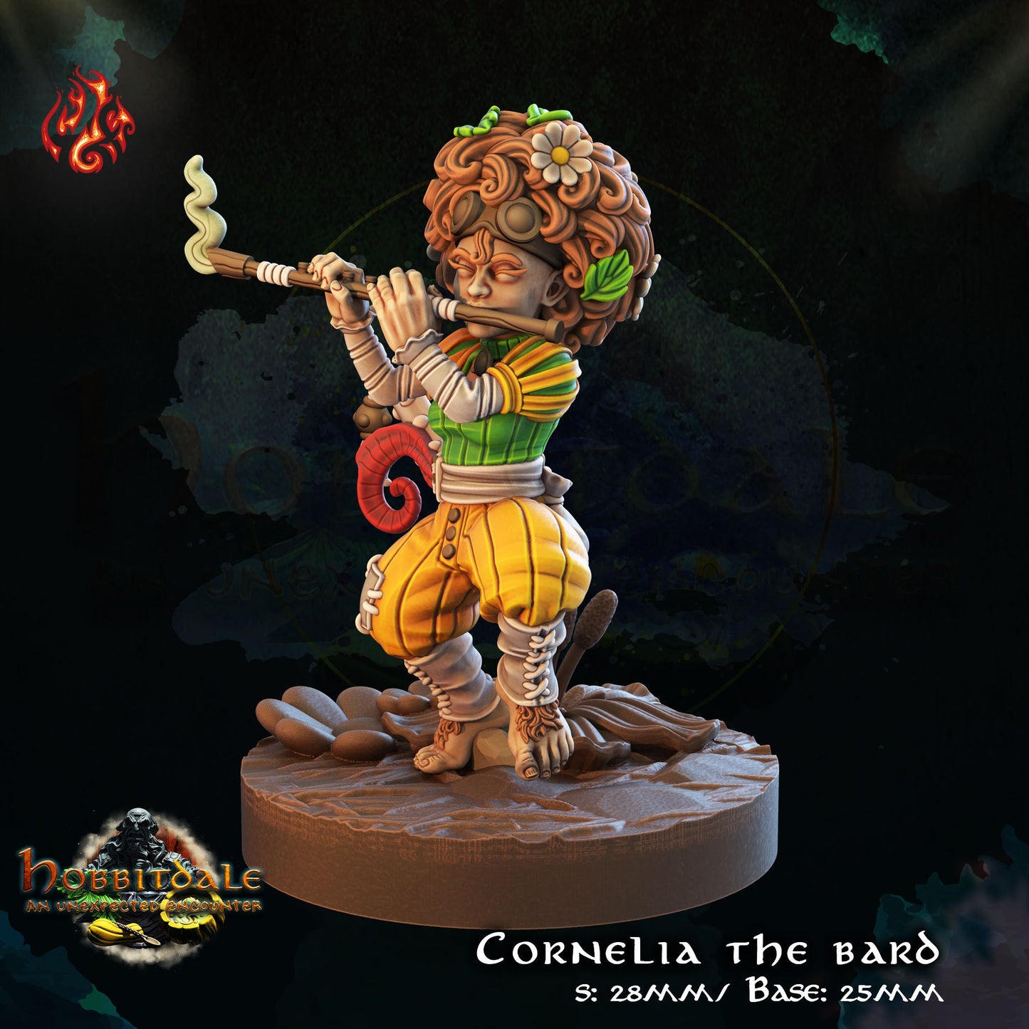 Cornelia the Halfling Bard RPG Miniature | Halfling Collection | Crippled God Foundry