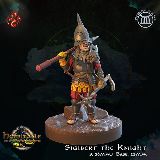 Sigibert the Halfling Knight RPG Miniature | Halfling Collection | Crippled God Foundry