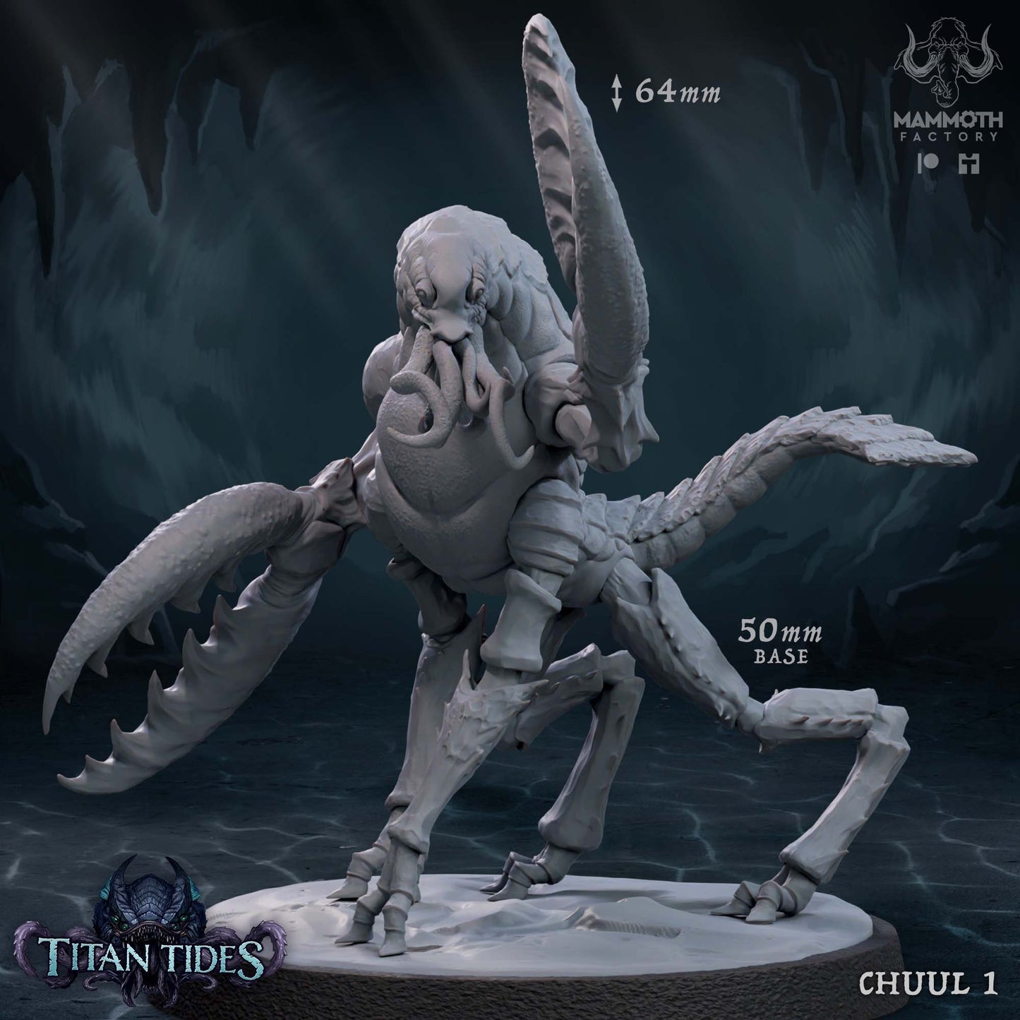 Chuul Clawed Monster Tabletop Miniature Set | Titan Tides Collection | Mammoth Factory