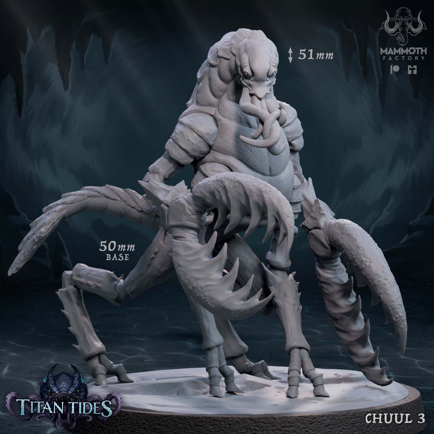 Chuul Clawed Monster Tabletop Miniature Set | Titan Tides Collection | Mammoth Factory