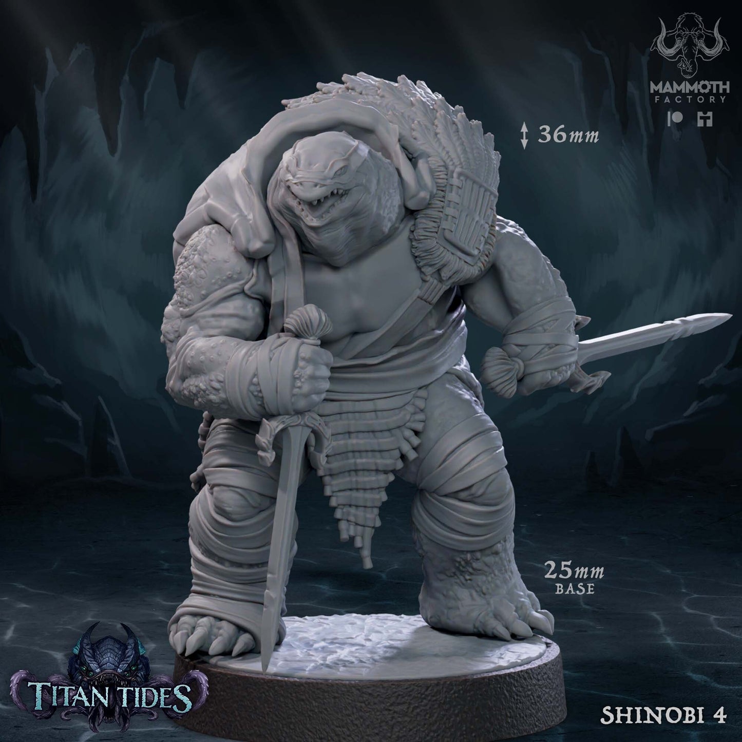 Shell Shinobis Tabletop Miniature Set | Titan Tides Collection | Mammoth Factory