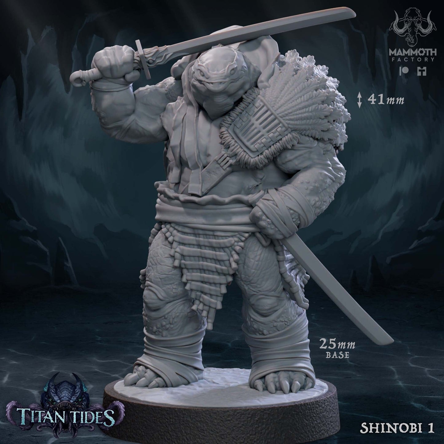 Shell Shinobis Tabletop Miniature Set | Titan Tides Collection | Mammoth Factory