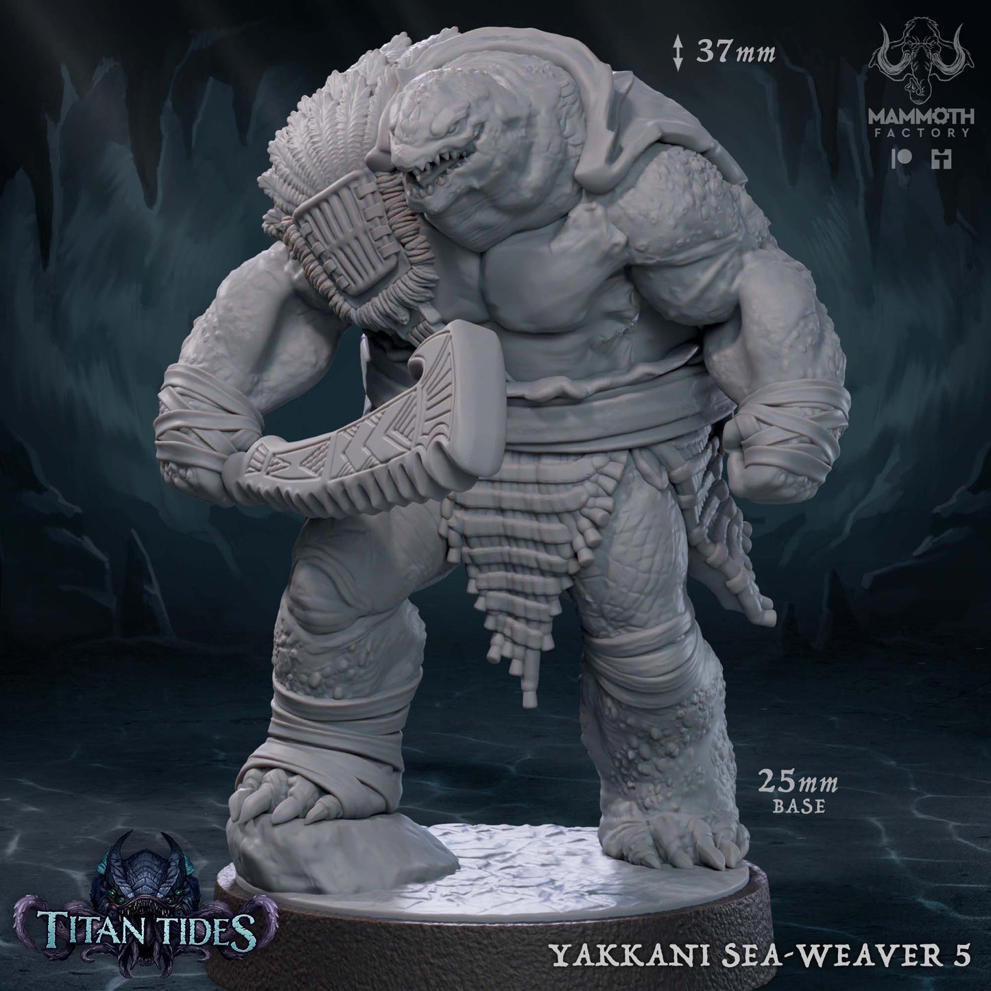 Turtlefolk Warriors Tabletop Miniature Set | Titan Tides Collection | Mammoth Factory