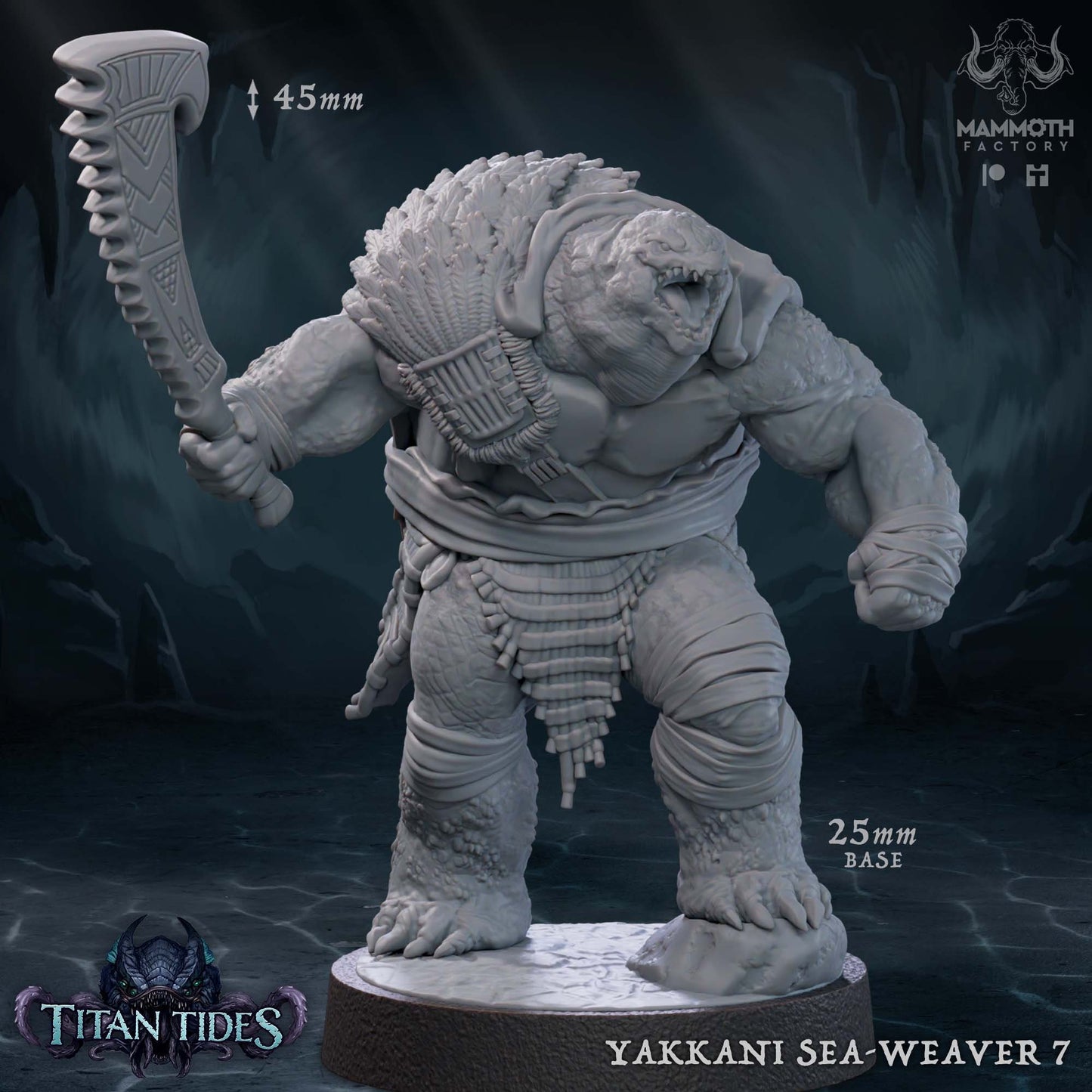 Turtlefolk Warriors Tabletop Miniature Set | Titan Tides Collection | Mammoth Factory