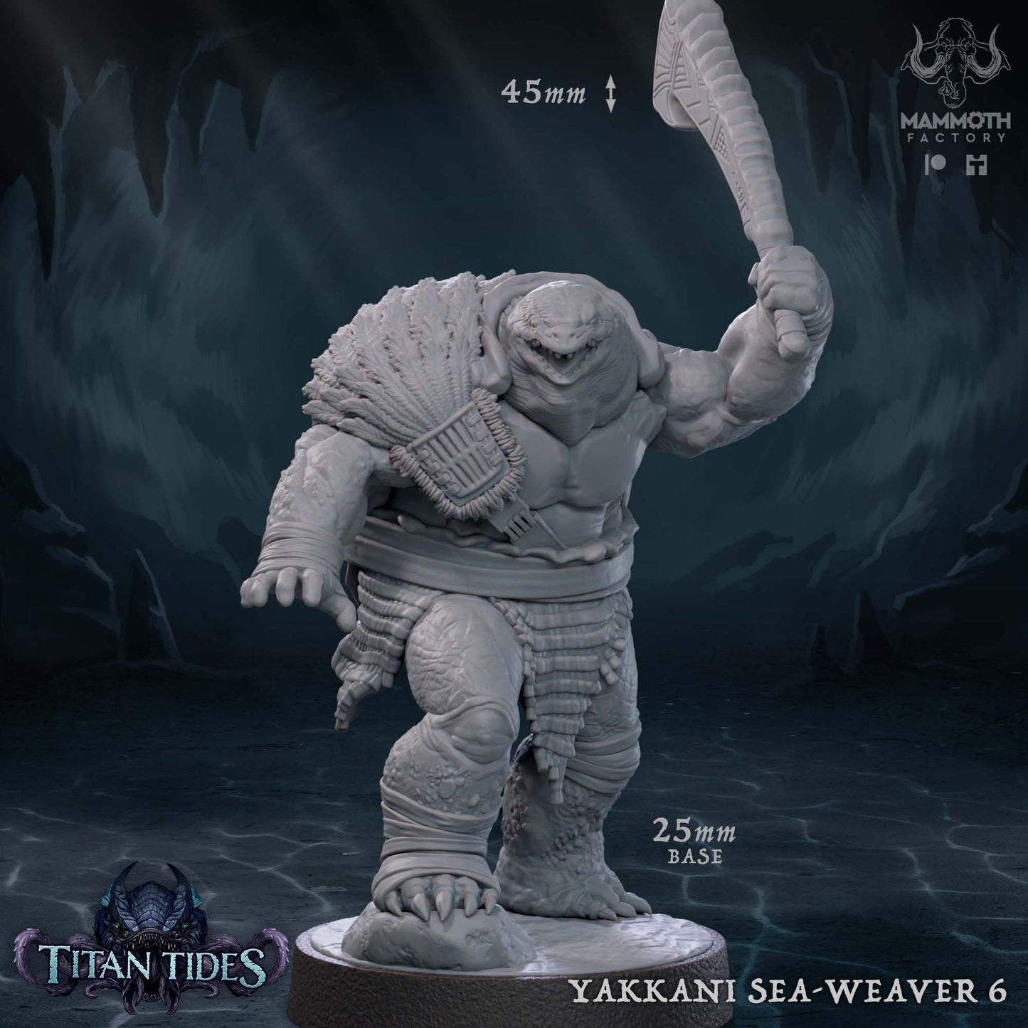 Turtlefolk Warriors Tabletop Miniature Set | Titan Tides Collection | Mammoth Factory