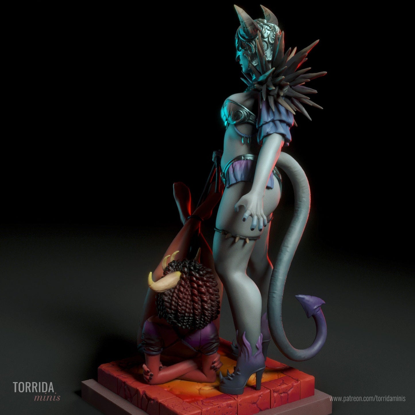 Bilha Dom Demon Woman Pin Up Statue & Miniature | Torrida Minis