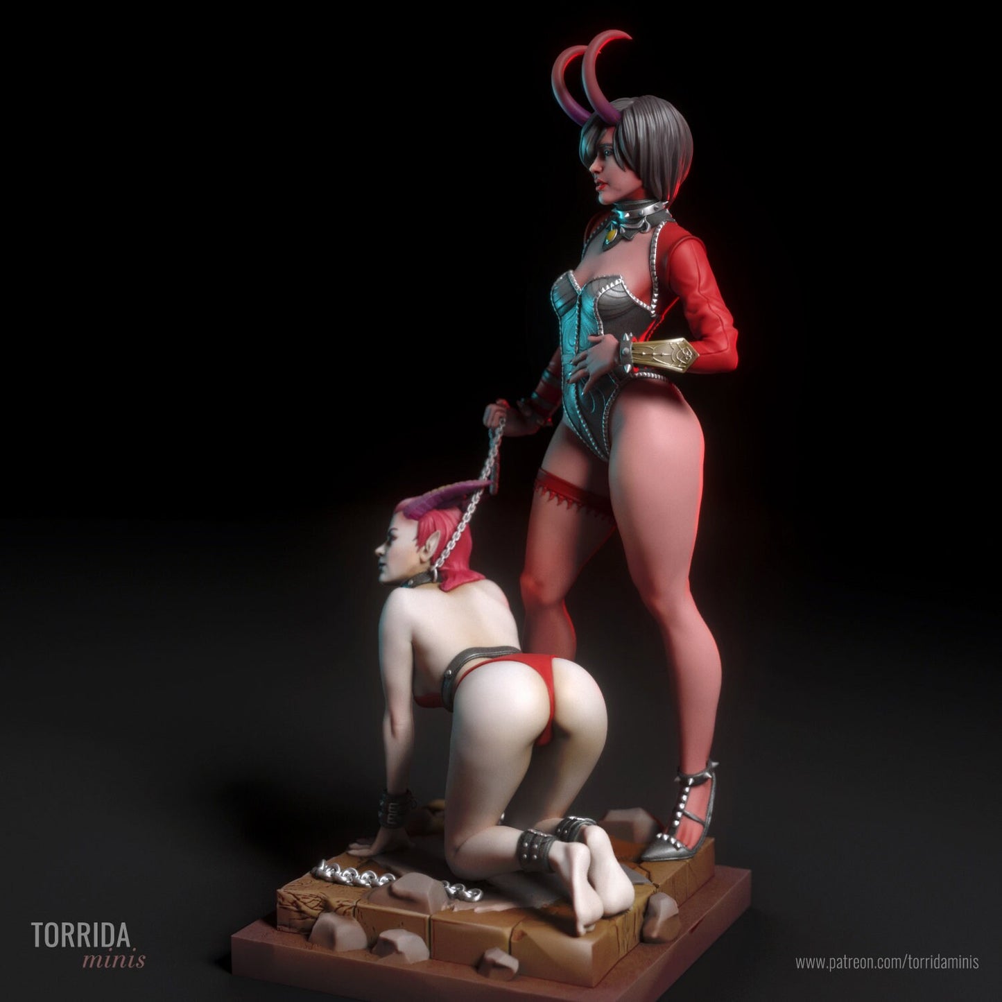 Rhoda Dom Demon Woman Pin Up Statue & Miniature | Torrida Minis