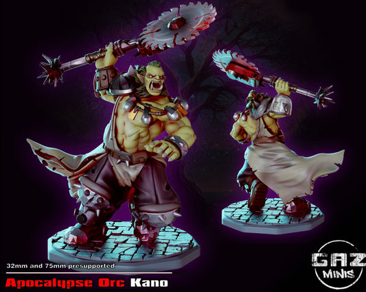 Kano Apocalypse Orc Tabletop Miniature | Pin ups of the Apocalypse | Gaz Miniatures