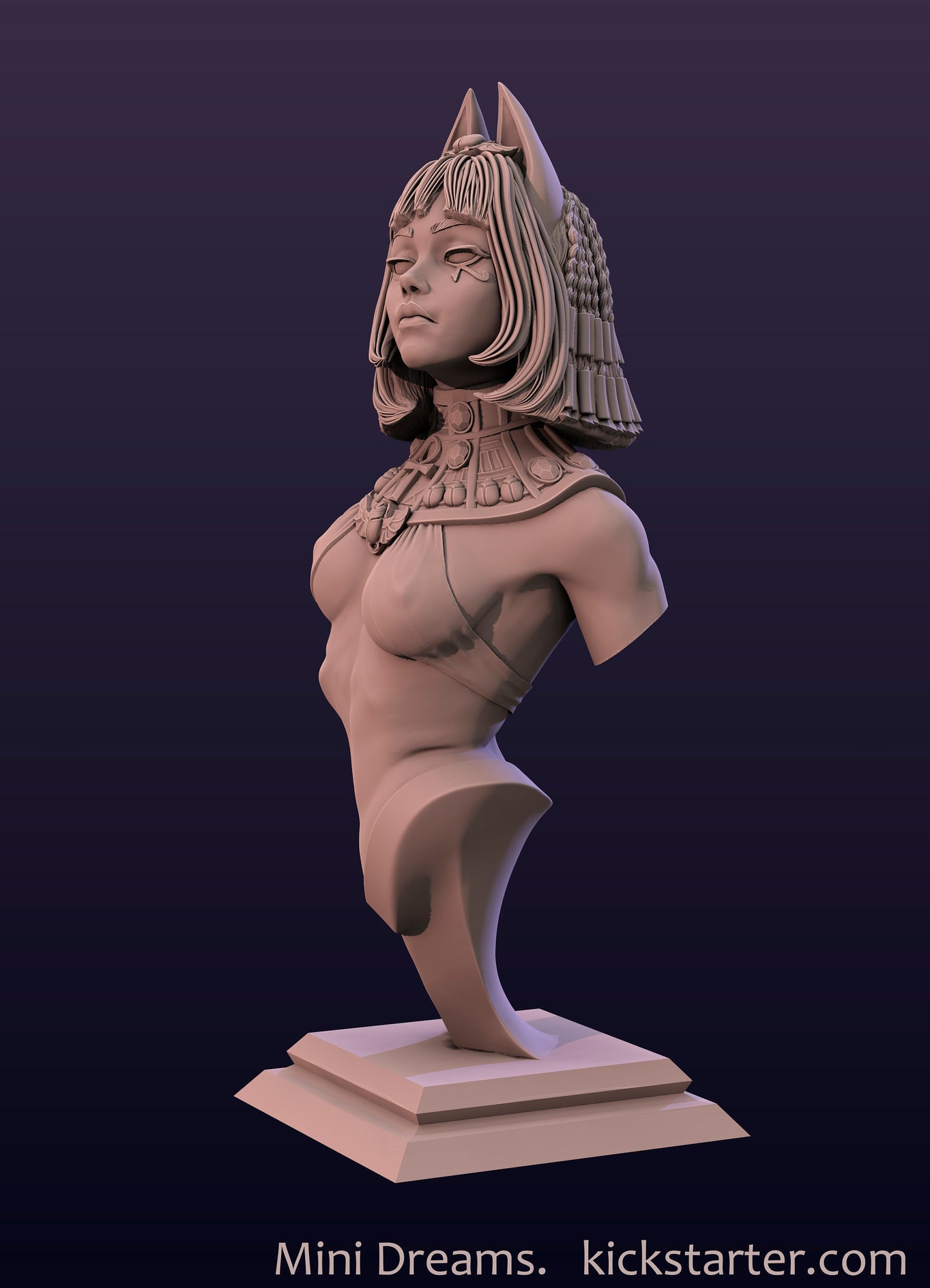 Ankhshu Egyptian Cat Girl Bust | Mini Dreams