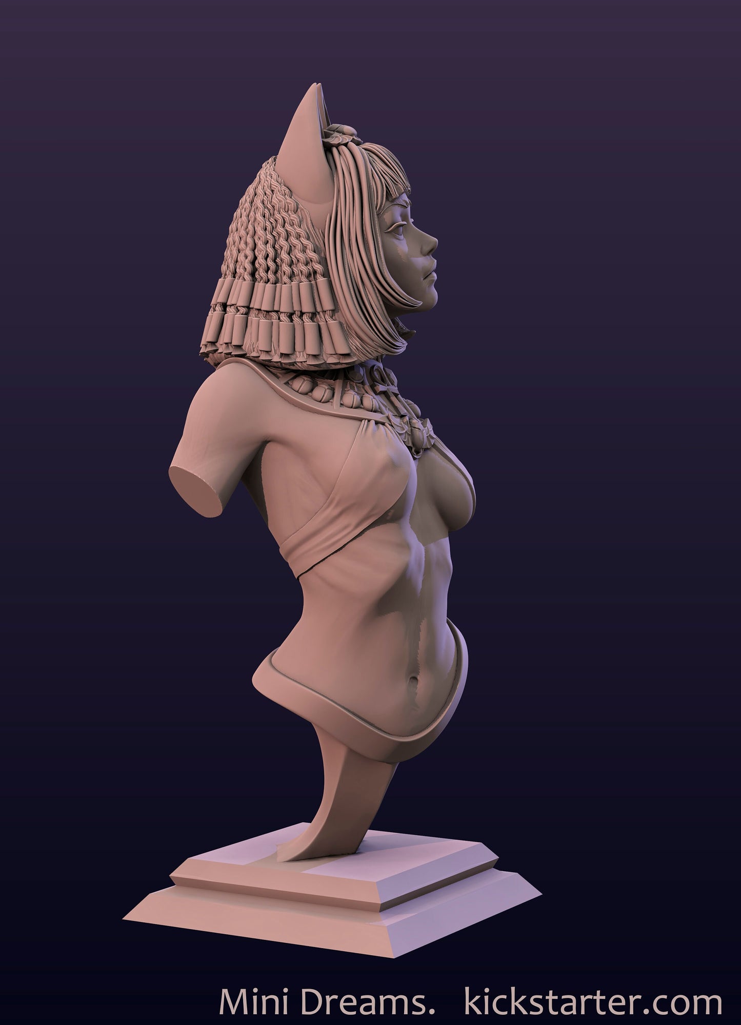 Ankhshu Egyptian Cat Girl Bust | Mini Dreams