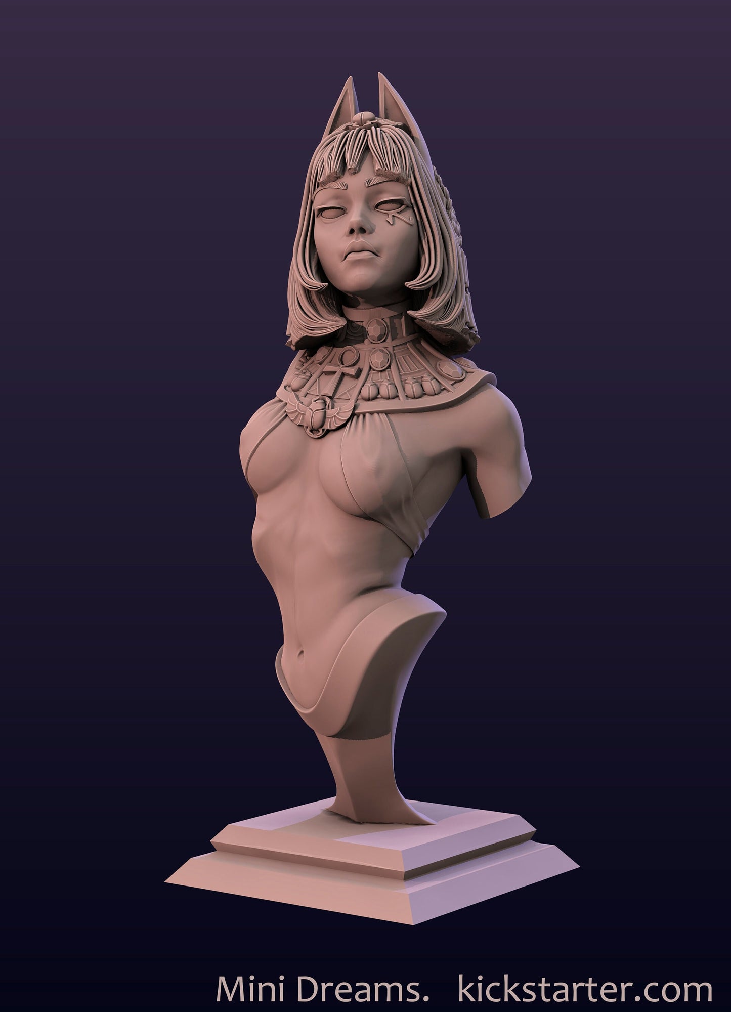 Ankhshu Egyptian Cat Girl Bust | Mini Dreams