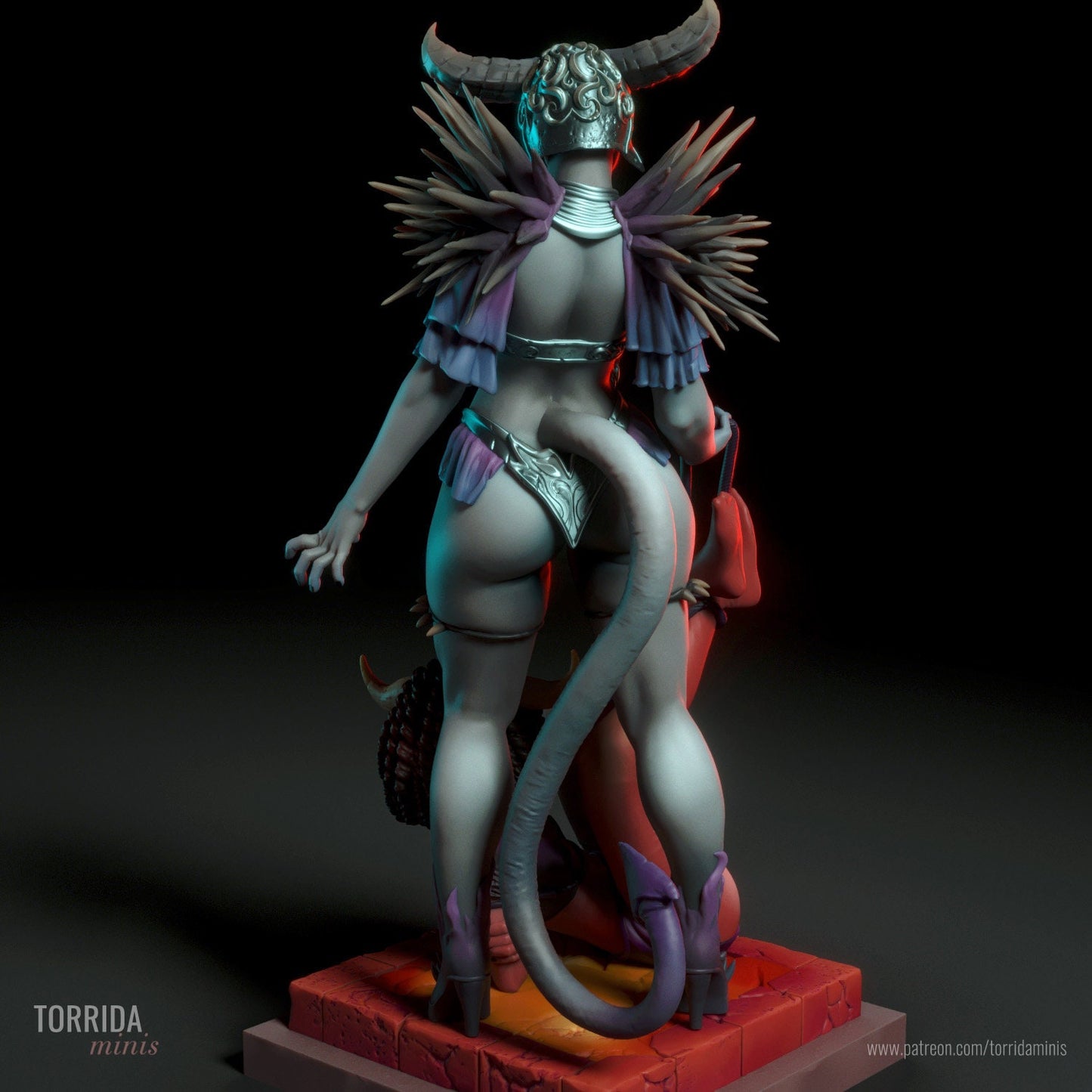 Bilha Dom Demon Woman Pin Up Statue & Miniature | Torrida Minis