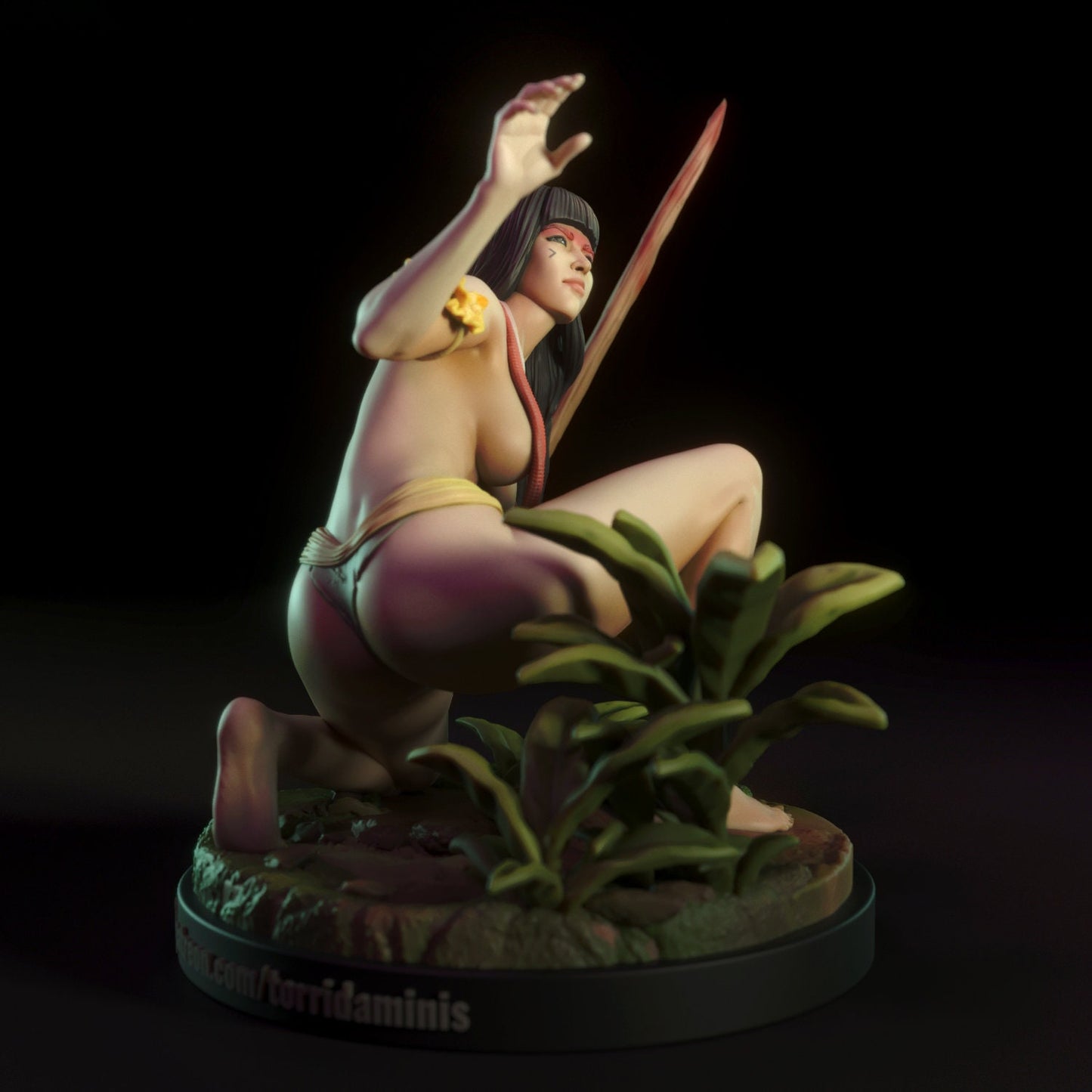 Tacira the Huntress Pinup Miniature & Statue | Torrida Minis