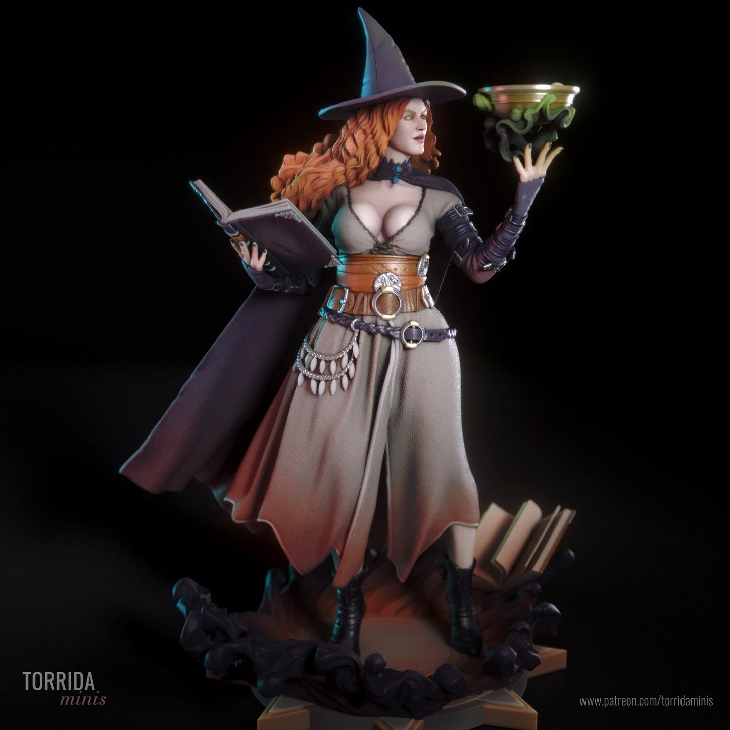 Sexy Fantasy Witch Sorceress Pin Up Statue & Miniature | Torrida Minis