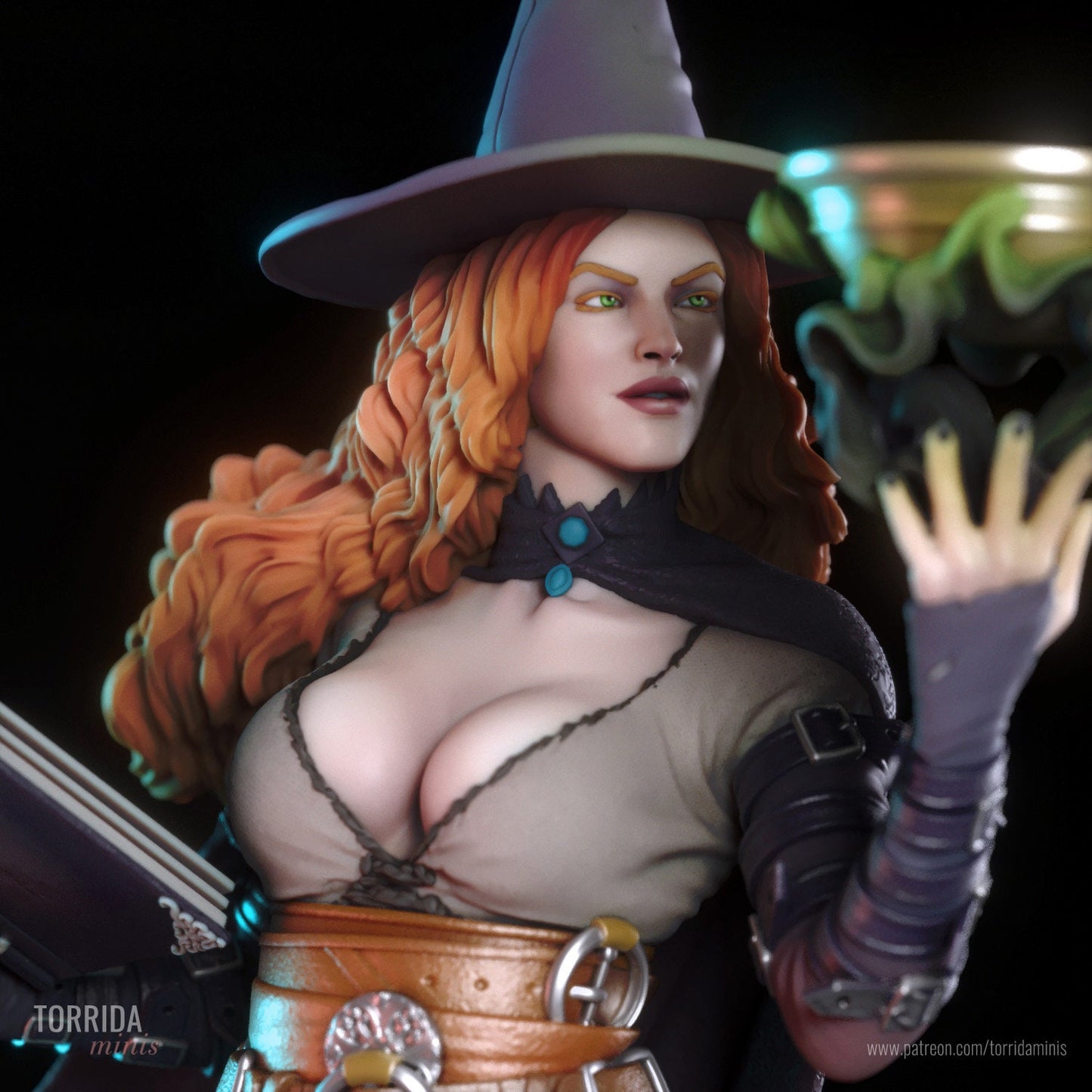 Sexy Fantasy Witch Sorceress Pin Up Statue & Miniature | Torrida Minis