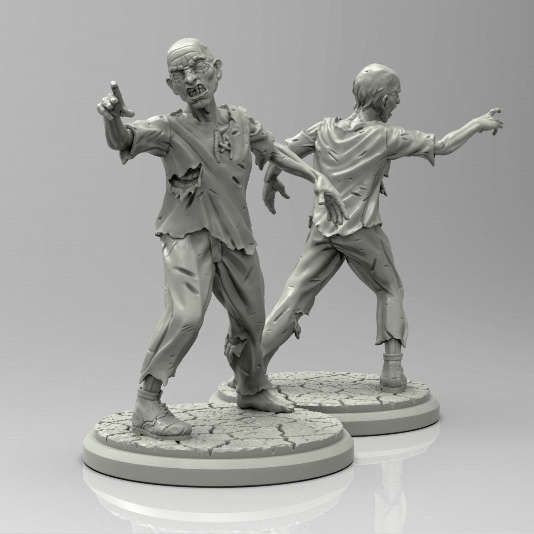 Zombies Lovecraft Mythos Resin Miniature Set  | In the Mouth of Fear Series RPG Miniatures Tabletop | Adaevy Creations