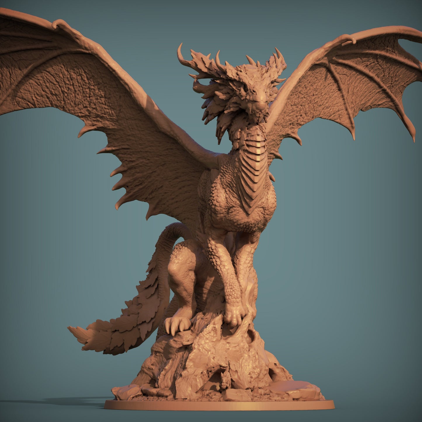 Forest Dragon Resin RPG Miniature | Print My Minis | World of Dragons 2