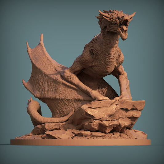 Wyvern + Variant Resin RPG Miniature | Print My Minis | World of Dragons 2