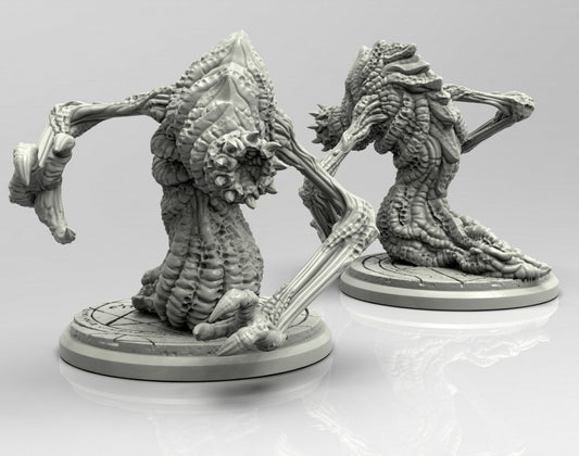 Crawling One Lovecraft Mythos Resin Miniature Set  | In the Mouth of Fear Series RPG Miniatures Tabletop | Adaevy Creations