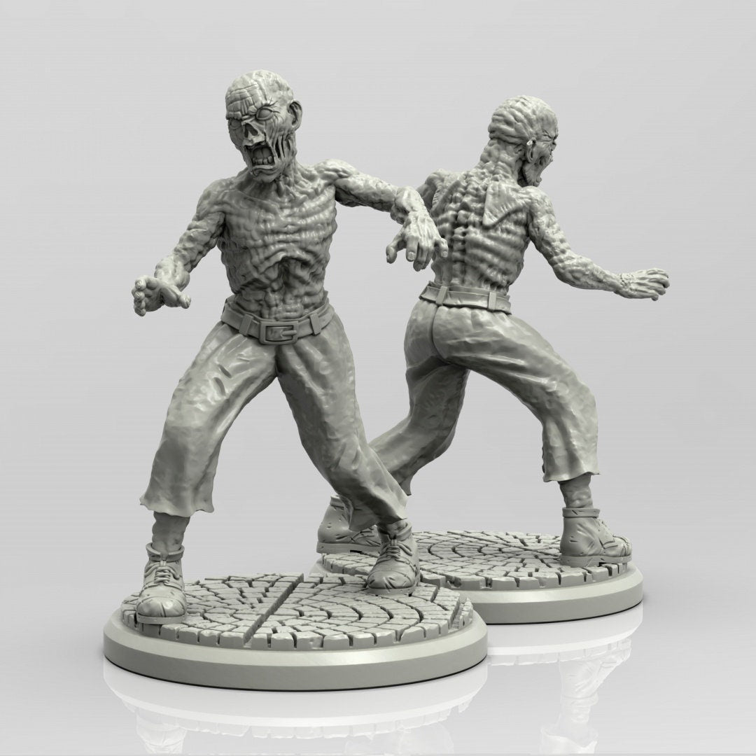 Zombies Lovecraft Mythos Resin Miniature Set  | In the Mouth of Fear Series RPG Miniatures Tabletop | Adaevy Creations