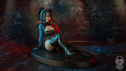 Console Girl Pin Up Statue & Miniature | Jigglystix Pin-Up Factory