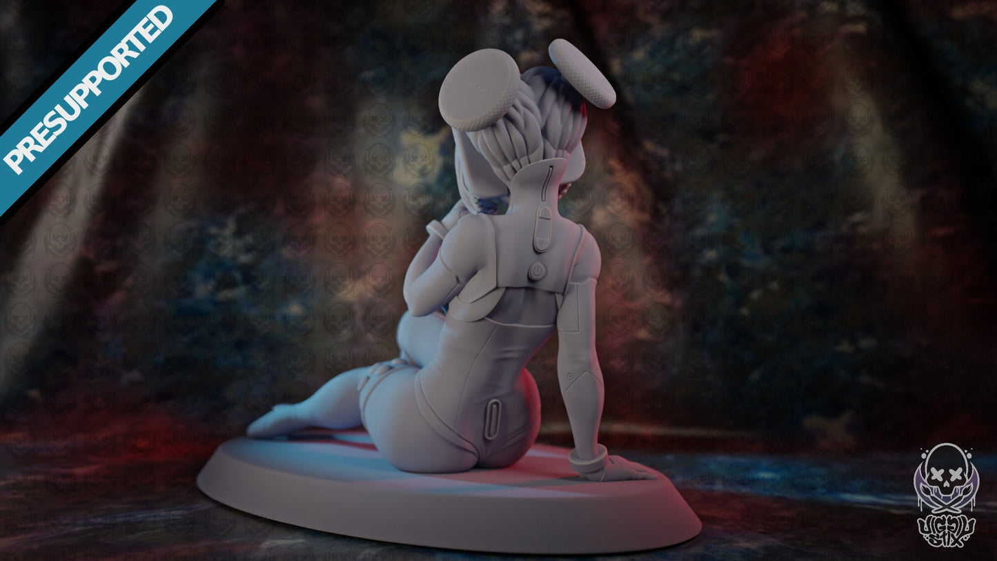 Console Girl Pin Up Statue & Miniature | Jigglystix Pin-Up Factory