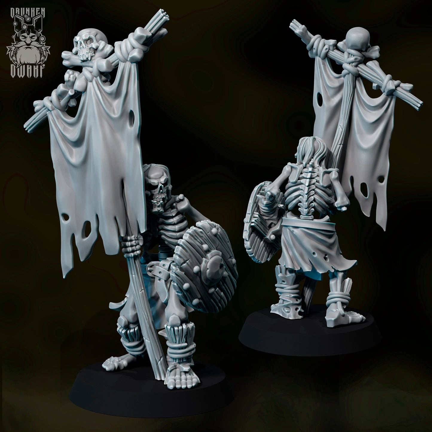 Skeleton War Band Resin Miniature Set | Drunken Dwarf Miniatures