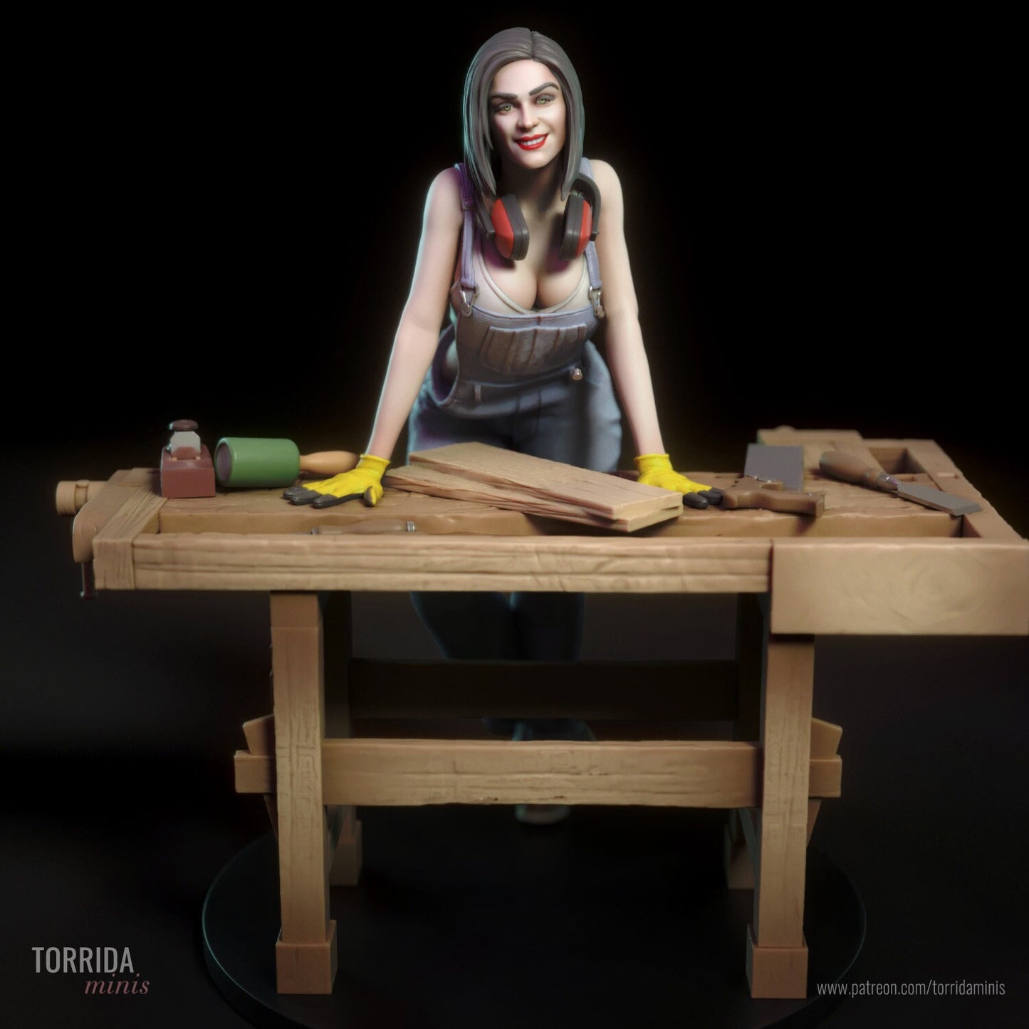 Kate the Carpenter Pin Up Statue & Miniature | Torrida Minis