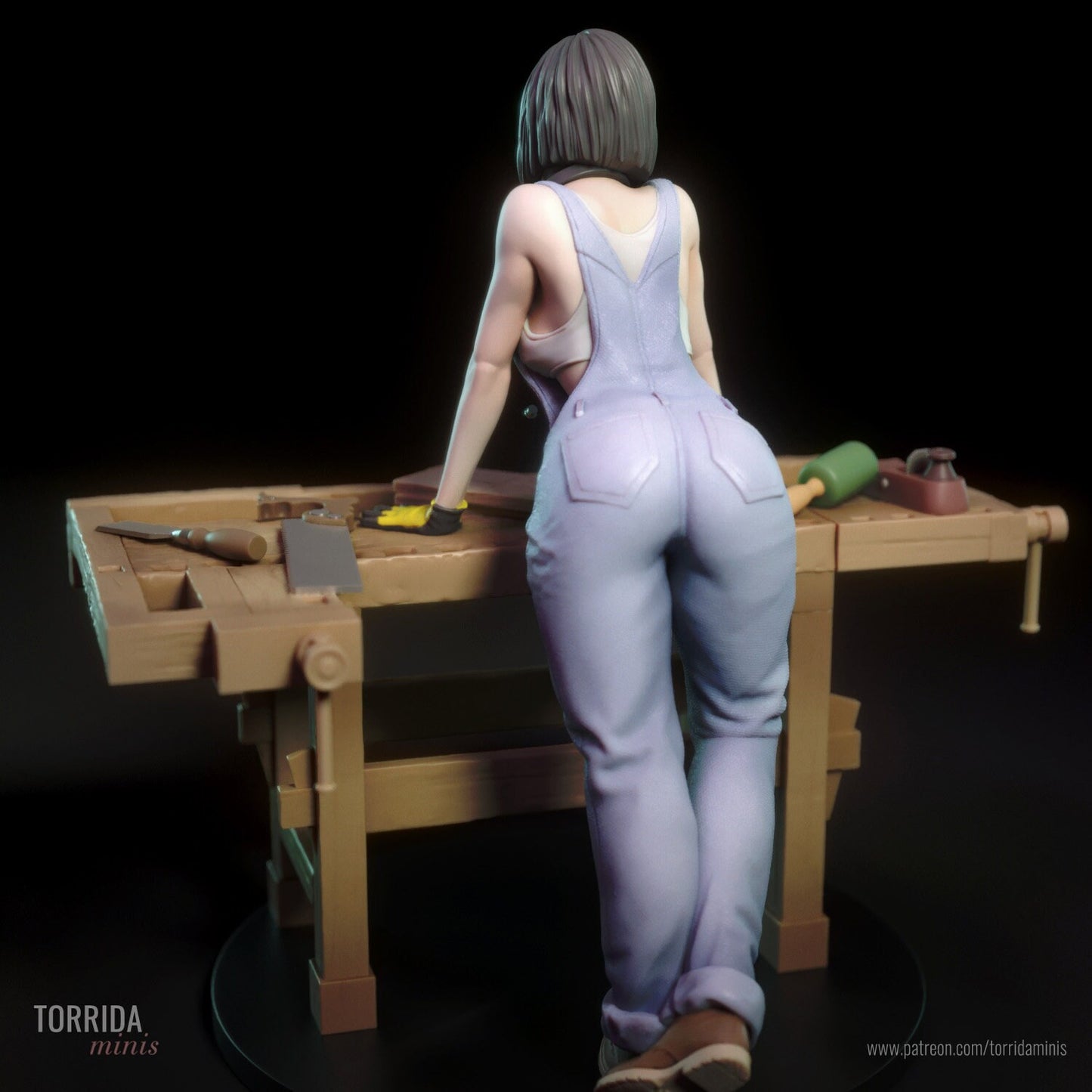 Kate the Carpenter Pin Up Statue & Miniature | Torrida Minis