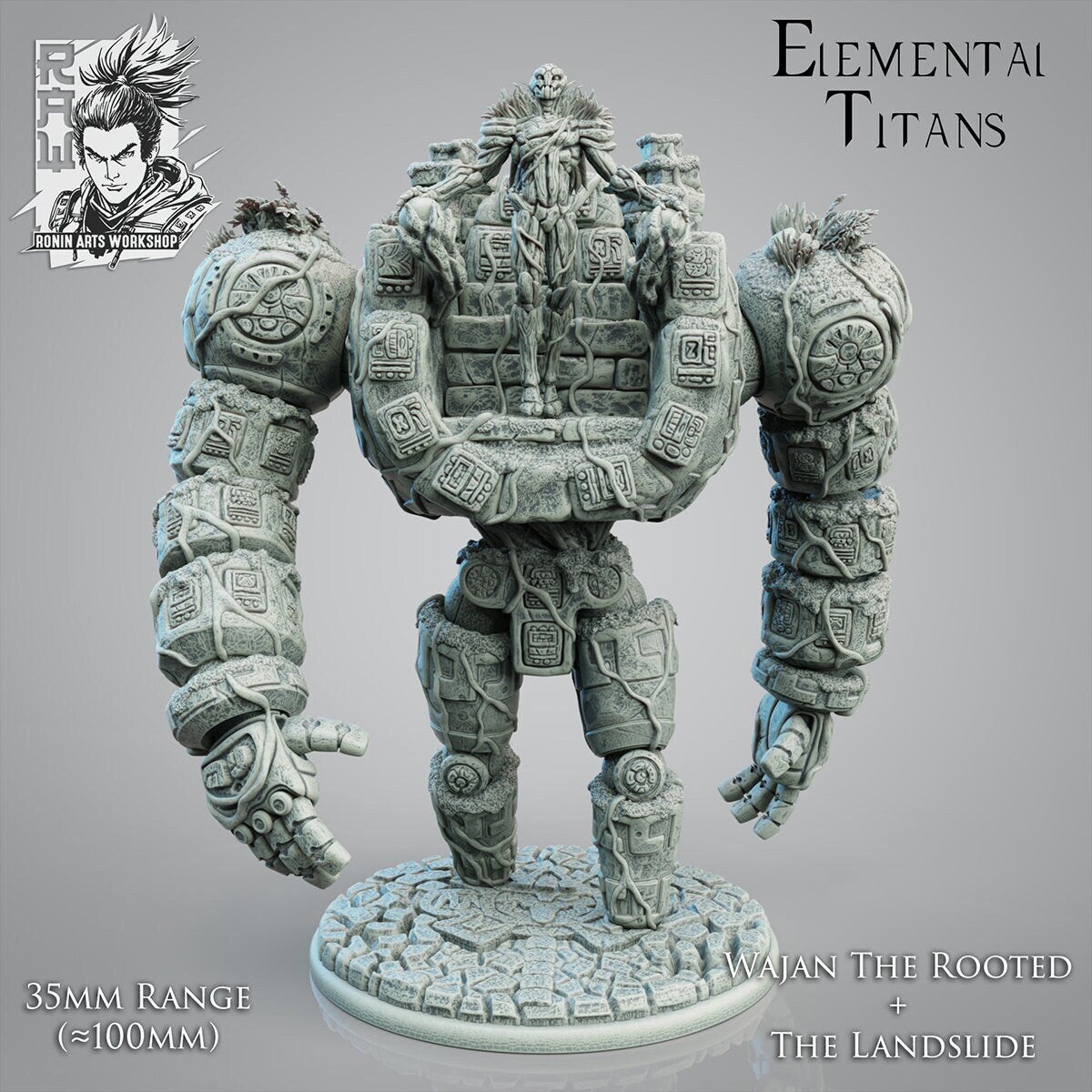 Elemental Titans Earth Golem Resin Miniature | Ronin Arts Workshop RAW