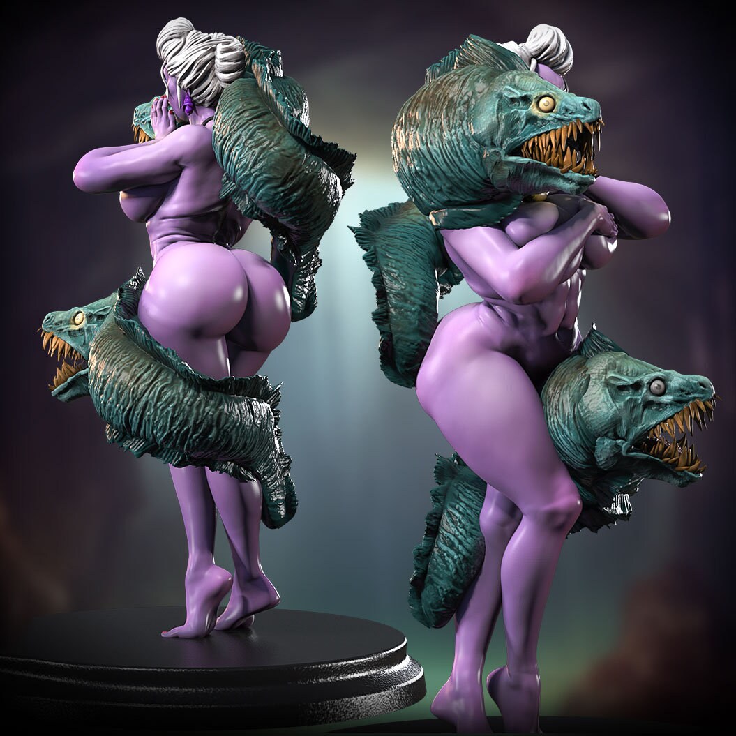 Voluptuous Sea Witch Pin Up Statue & Miniature | Mermaid's Temptation | Siryll Art