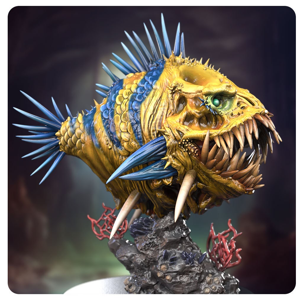 Horrific Fish Creature Miniature | Mermaid's Temptation | Siryll Art